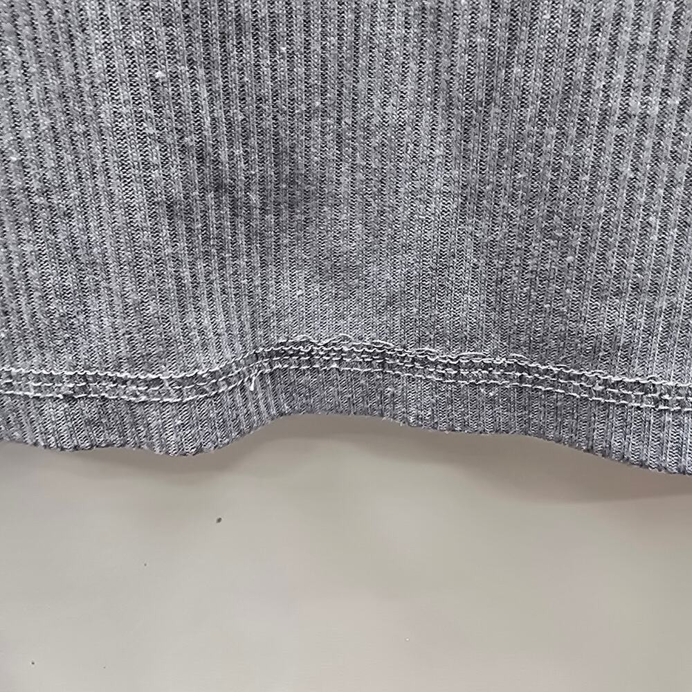Cozy Ribbed Henley Top - Gray - Picture 3 of 6